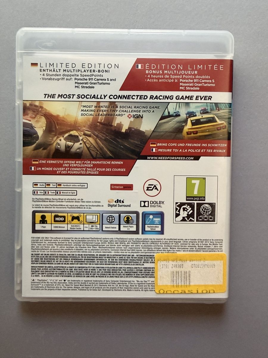 Sony Giochi: Need for Speed: Most Wanted - Limited Edition - PS3 – Usato da Glarus venduto da Hans.Juniior 1