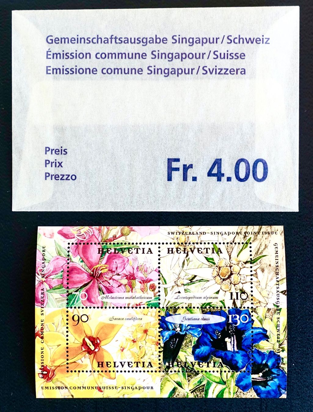 Tutti i francobolli: Schweiz Singapore 2001 – Nuovo (secondo la descrizione) da Cham venduto da Spezialch 2