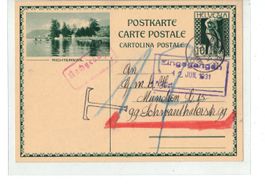 Ganzsache Postkarte PK 125 - Richterswil Taxe !!!