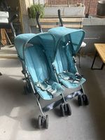 Koelstra Zwillingsbuggy  nebeneinander, türkis