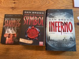 Dan Brown Thriller Bücher 3 Stück Sakrileg