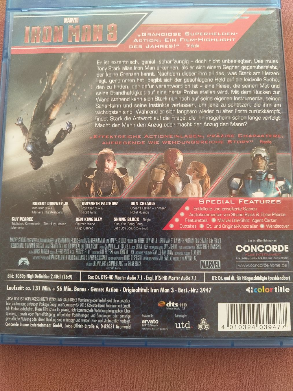 Tutti i DVDs: Blu-Ray Iron Man 3 – Usato da Zürich venduto da Slevin2710 1
