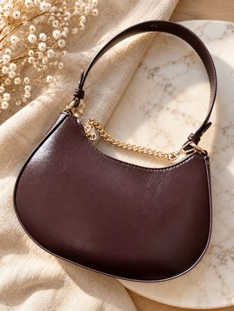 Stradivarius Handtasche braun in Halbmondform neuwertig