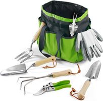 Gartenwerkzeug Set 8in1 Edelstahl mit Tasche Schaufel