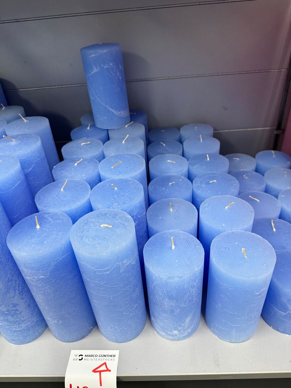 Candele: 048 Posten Raureif Kerzen hellblau aus Liquidation – Nuovo (secondo la descrizione) da Derendingen venduto da Meisterstuecke 3