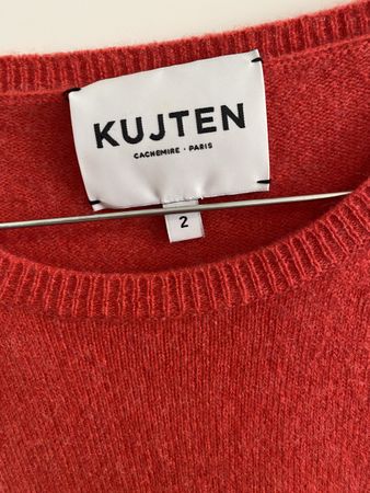 Pull-over Kujten en cachemire rouge, taille 2, neuf