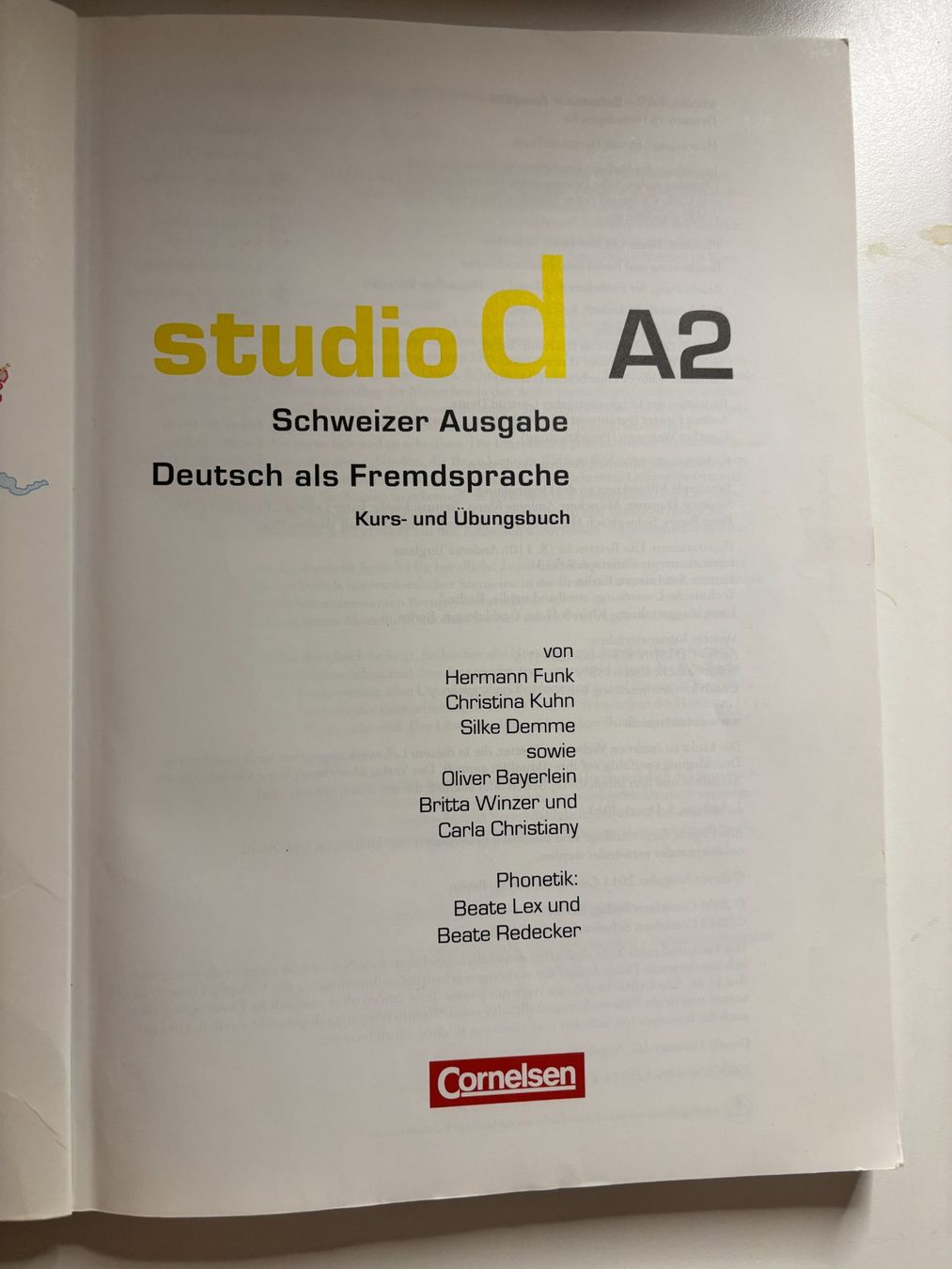Bücher: Lehrbuch studio d A2 Schweizer Ausgabe gebraucht – Gebraucht aus Basel von sid160 1