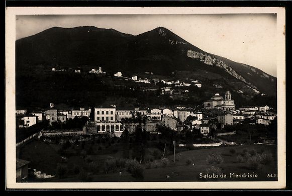Cartoline postali: Mendrisio, Veduta panoramica della citt – Usato da Berlin venduto da bartko-reher