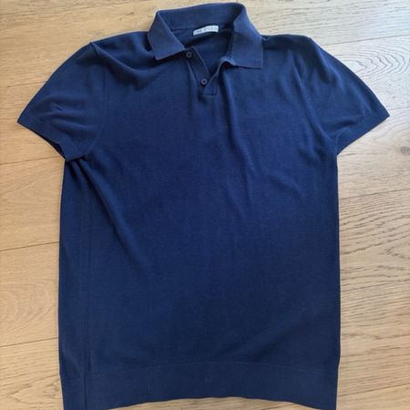 Zara Poloshirt in Dunkelblau, Kurzarm, Größe M