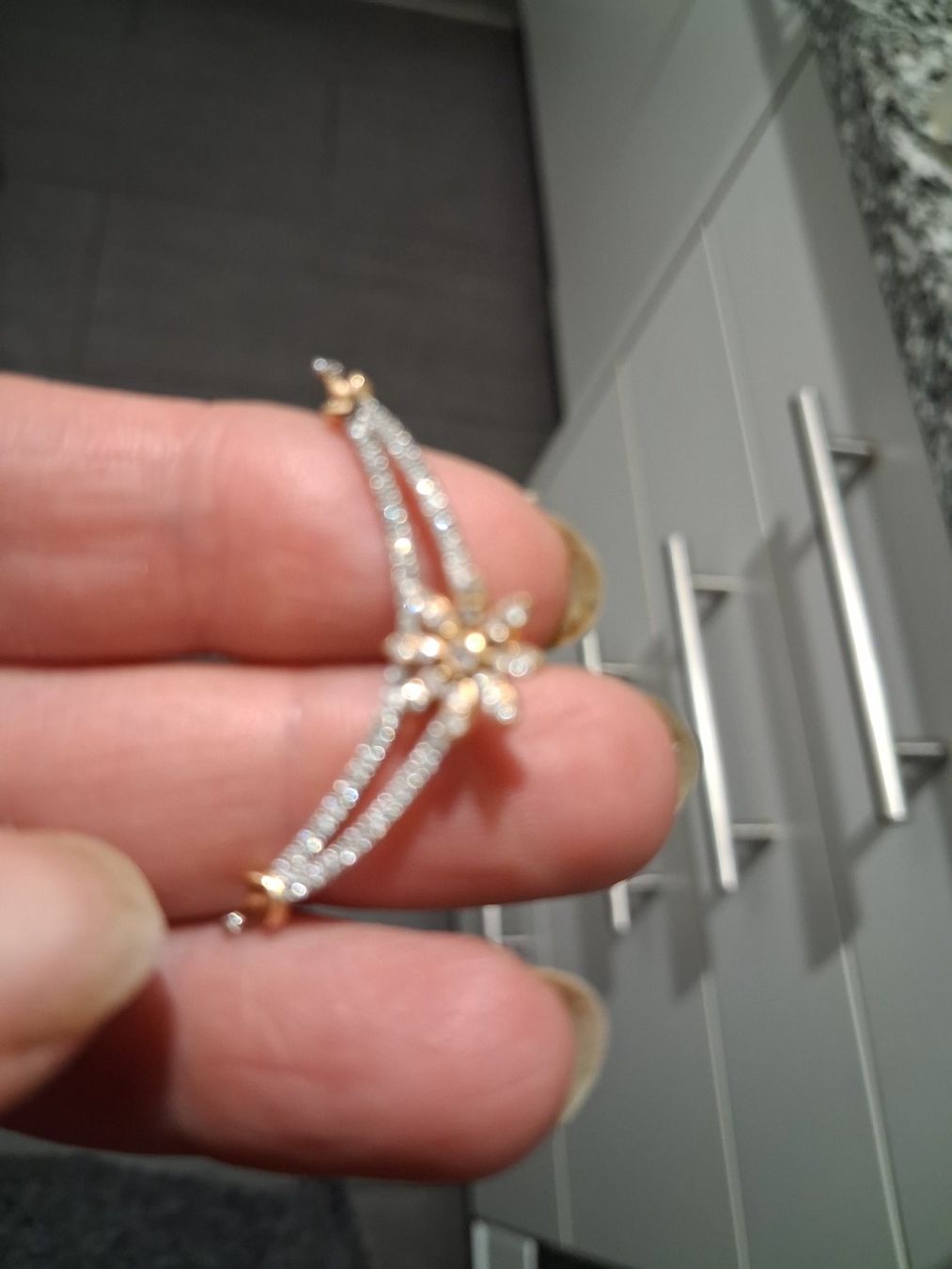 Catenine: Weissgold Collier Blumen Diamanten – Usato da Biel/Bienne venduto da gabiname 6