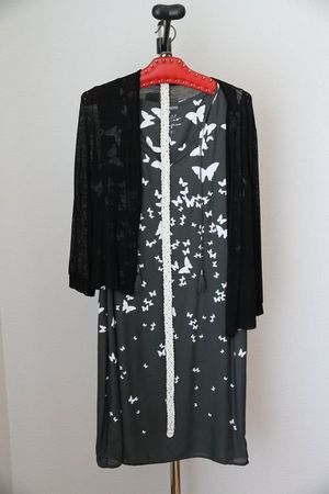 Kleid (Sommer), Jäckchen, Ledergurt, Grösse 40, Street One