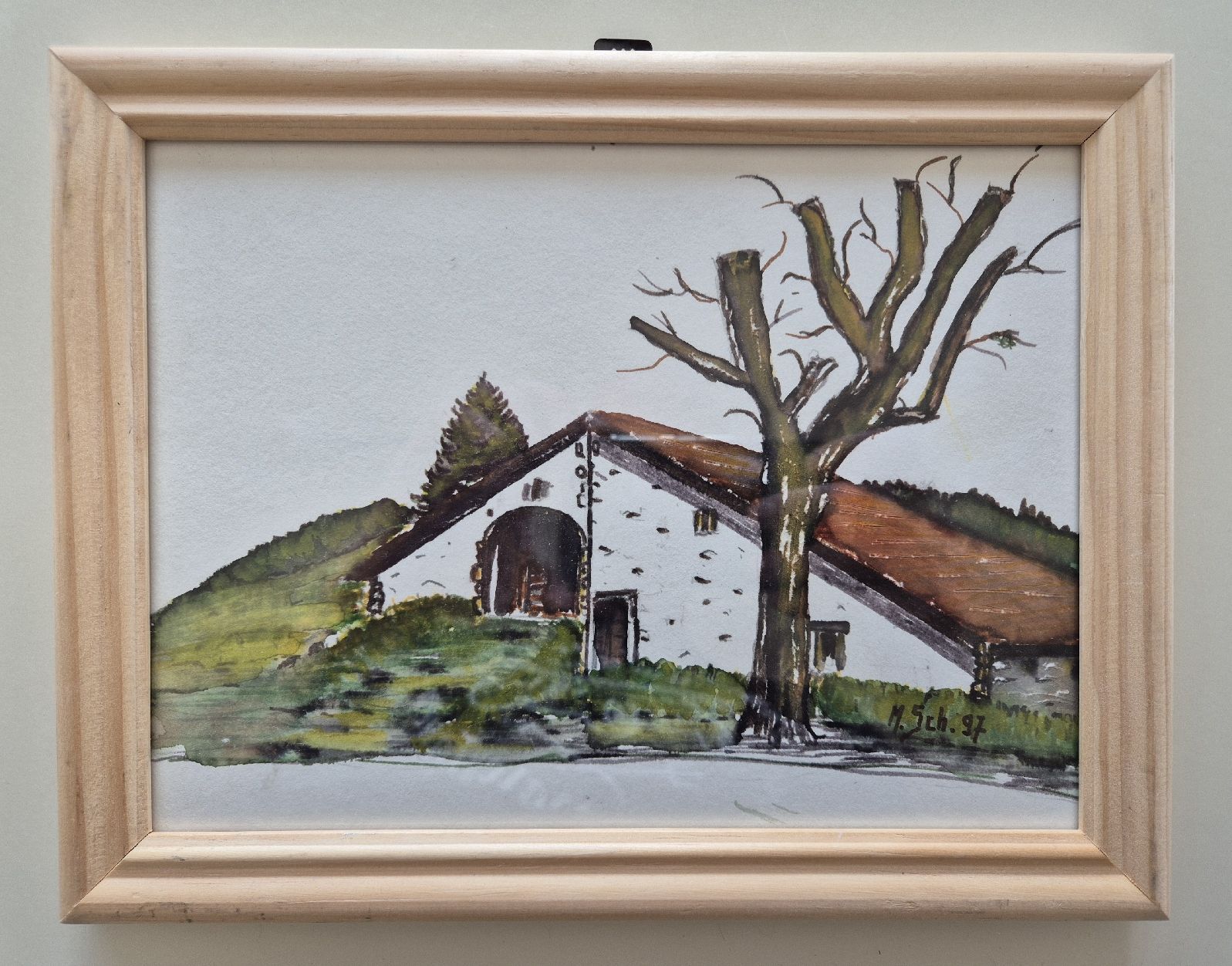 Dipinti: Petit tableau "germe Jurassienne" signé M.Sch 97 – Usato da Tramelan venduto da La_mine_d_art 4
