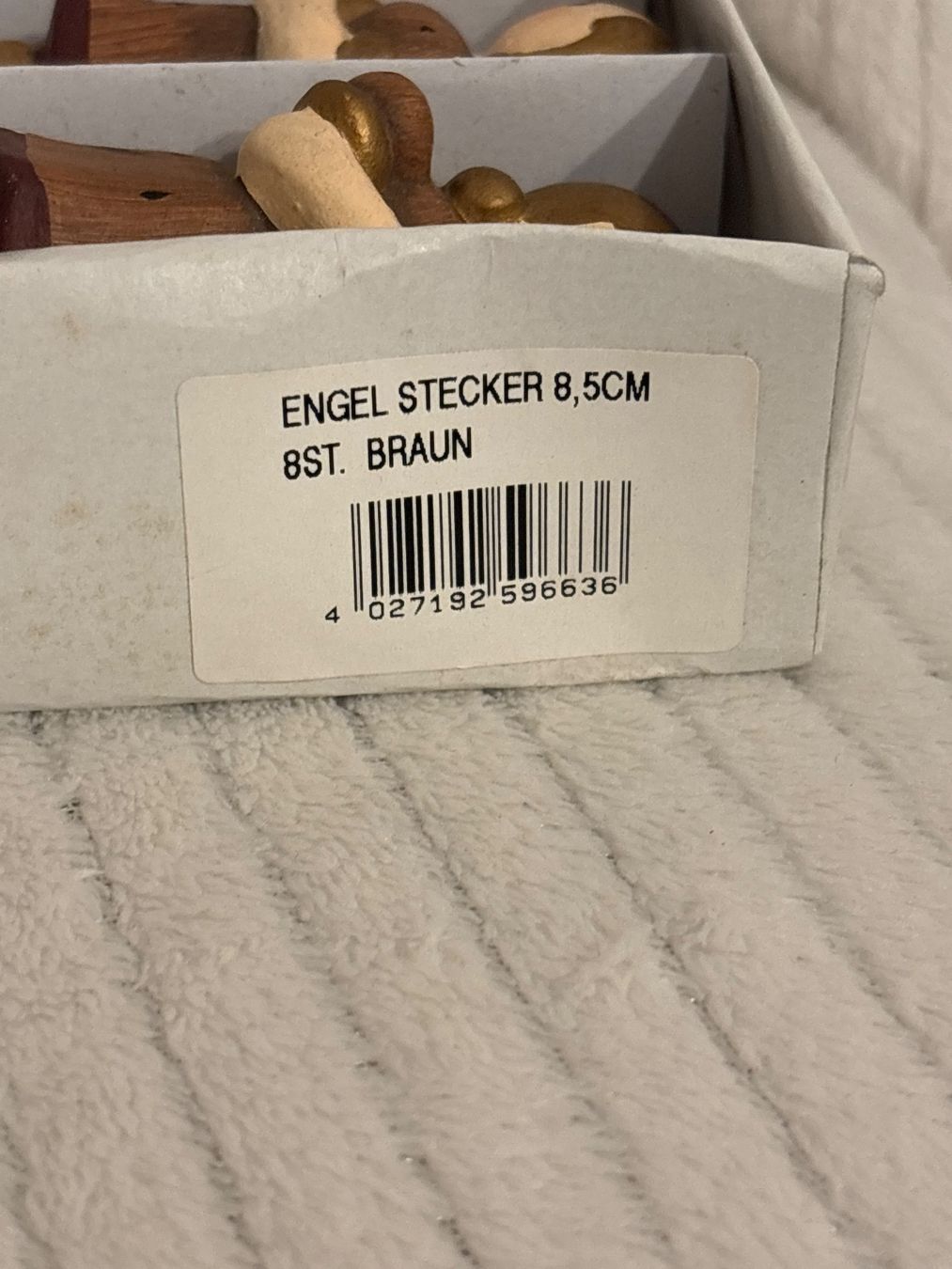 Tutte le decorazioni: Weihnachtsdeko: 8 Engel Stecker, 8.5cm, Braun – Nuovo e nell'imballaggio originale da Oberegg venduto da MR-shop 1