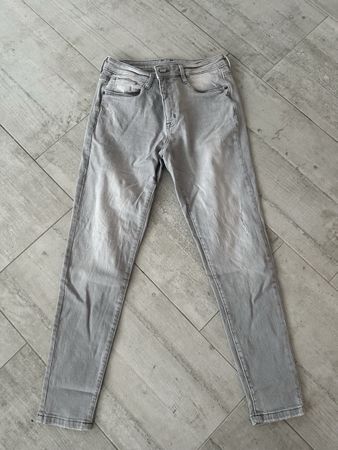 Graue Jeans, Yessica, Skinny High Rise, Gr. 38