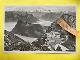 1934 Pilatus-Kulm. Blick auf Vierwaldstättersee, Bürgenstock