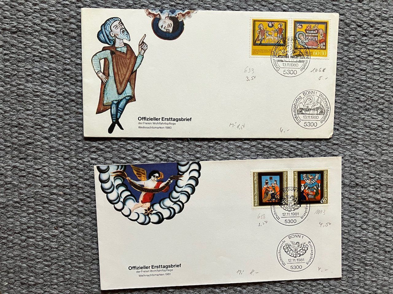 Alle Briefmarken: 15 Belege Weihnachten 1976-95 – Gebraucht aus Nesslau von zueri6 6
