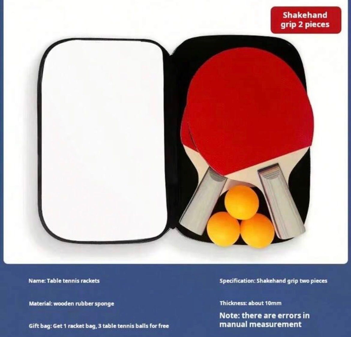 Tennis da tavolo: Tischtennisschläger-Set: 2 Schläger, 3 Bälle – Nuovo e nell'imballaggio originale da Emmenbrücke venduto da ShopDirect 1