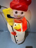 Lustiger Schneemann für Garten / Terrasse mit Beleuchtung