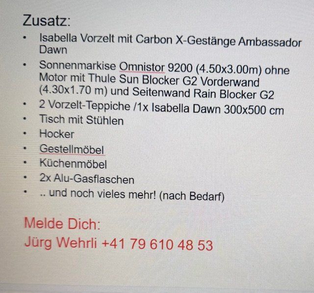 Tabbert Camping Fahrzeuge: Wohnwagen / Tabbert Da Vinci 560 TDL – Gebraucht aus Klosters von tschuegge68 3