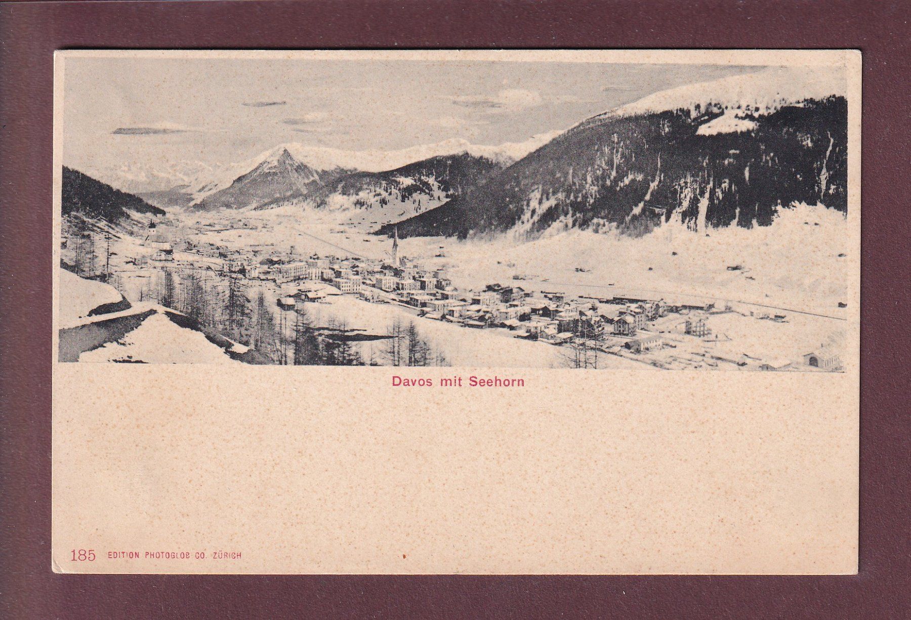 Cartoline postali: DAVOS mit Seehorn // Rück sehen // – Usato da Pully venduto da nicecards