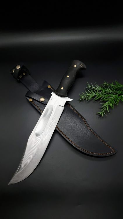 Perkin 38cm Jagdmesser Bowie Mit Lederscheide - Rostbeständig & Robust