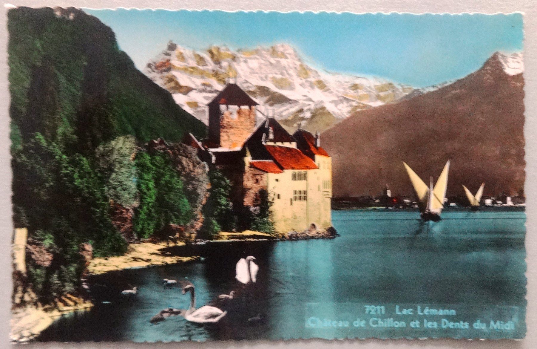 Cartoline postali: Château de Chillon et Dents du Midi – Usato da Fétigny venduto da Billy2miny