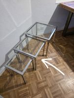 Designer-Beistelltisch Chrom & Glas 40×40 cm