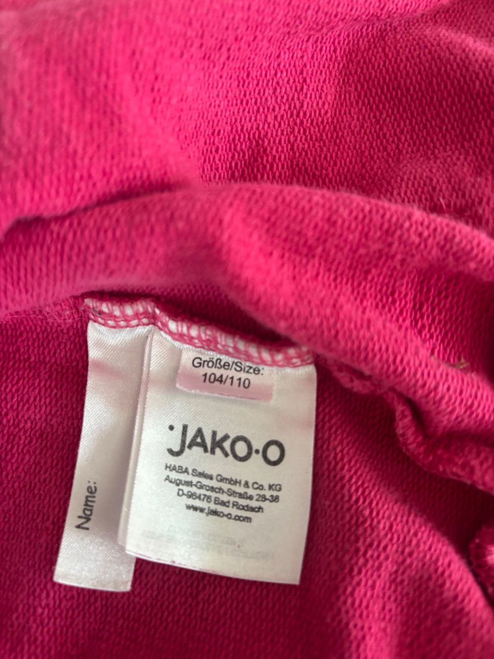 Jako-O Jacken & Mäntel: PINK Sweater Jacke Jakoo 104/110 – Gebraucht aus Zollikon von d_grabher 1