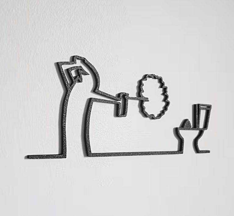 Ecriteaux: La Linea Toilettenschild – Neuf avec emballage d'origine à Gerlafingen par Tsuru