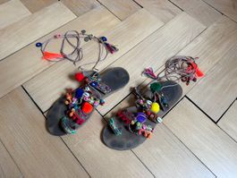 THAIKILA - Ethno Hippie Leder Sandale braun 40