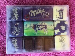 Milka schokolade kuh magnetset lila