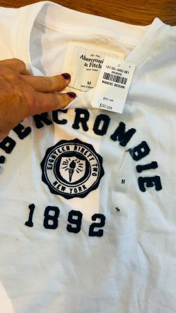Abercrombie & Fitch Damen T-Shirt Gr. M Weiss Neu