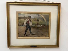 Aquarell Sämann von Hans Thoma (1839 - 1924)