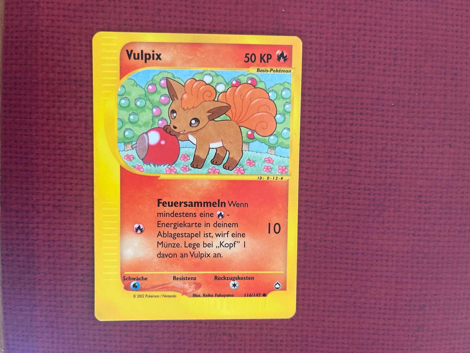 Pokémon Carte collezionabili: Pokemon Vulpix Aquapolis deutsch – Usato da Wabern venduto da Collectfun