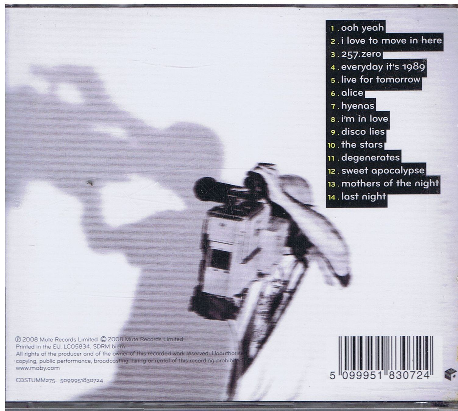 CD & DVD vierges: Moby / last night (CD) – D'occasion à Unterengstringen par Lastchance 1