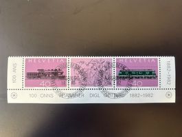 CH1982 Centenaire du Gotthard - Zu 688-689 obli 1er j. Berne