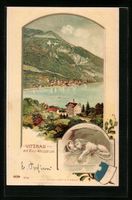 Litho Vitznau, Ortsansicht mit Rigi-Weis