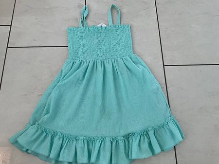 Sommerliches, türkises Kleid mit Volant, Grösse 110