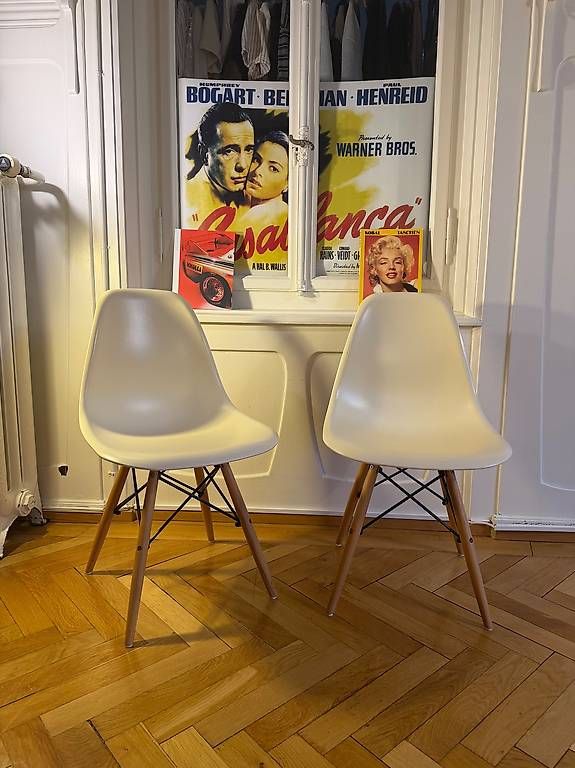Sedie: Eames-Style Stühle Replika  2er-Set, Creme – Usato da Zürich venduto da Gregor12