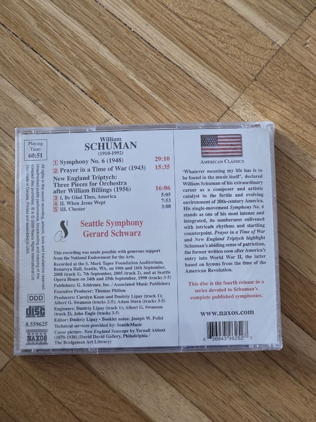 CD: Neue CD: William Schuman: Symphony Nr. 6, u.a. – Nuovo e nell'imballaggio originale da Aesch BL venduto da immon 1