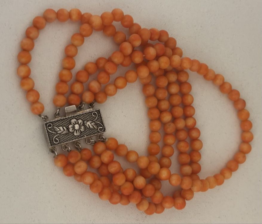 Pendentif Vintage Corail Véritable – Plaqué Or Jaune – Bijou 3084