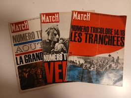 3 vieux numéros Paris Match 1964 - La Grande Guerre ! 14-18