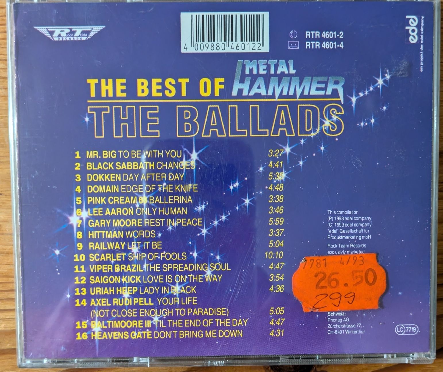 CD: CD Best oft Metal Ballads – Usato da Riehen venduto da Kobi_ 1