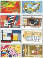 8 Telefonkarten Frankreich Kunst 20. Jahrhundert
