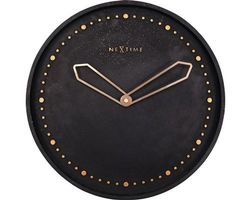 Cross Uhr Wanduhr Schwarz Polyresin