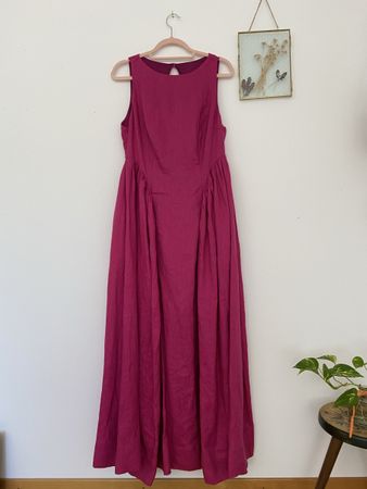 Maxikleid Farbe Pink ärmellos Grösse S
