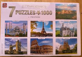 7 Puzzles 1000 Teile 7 Wonders of Europe King Collection