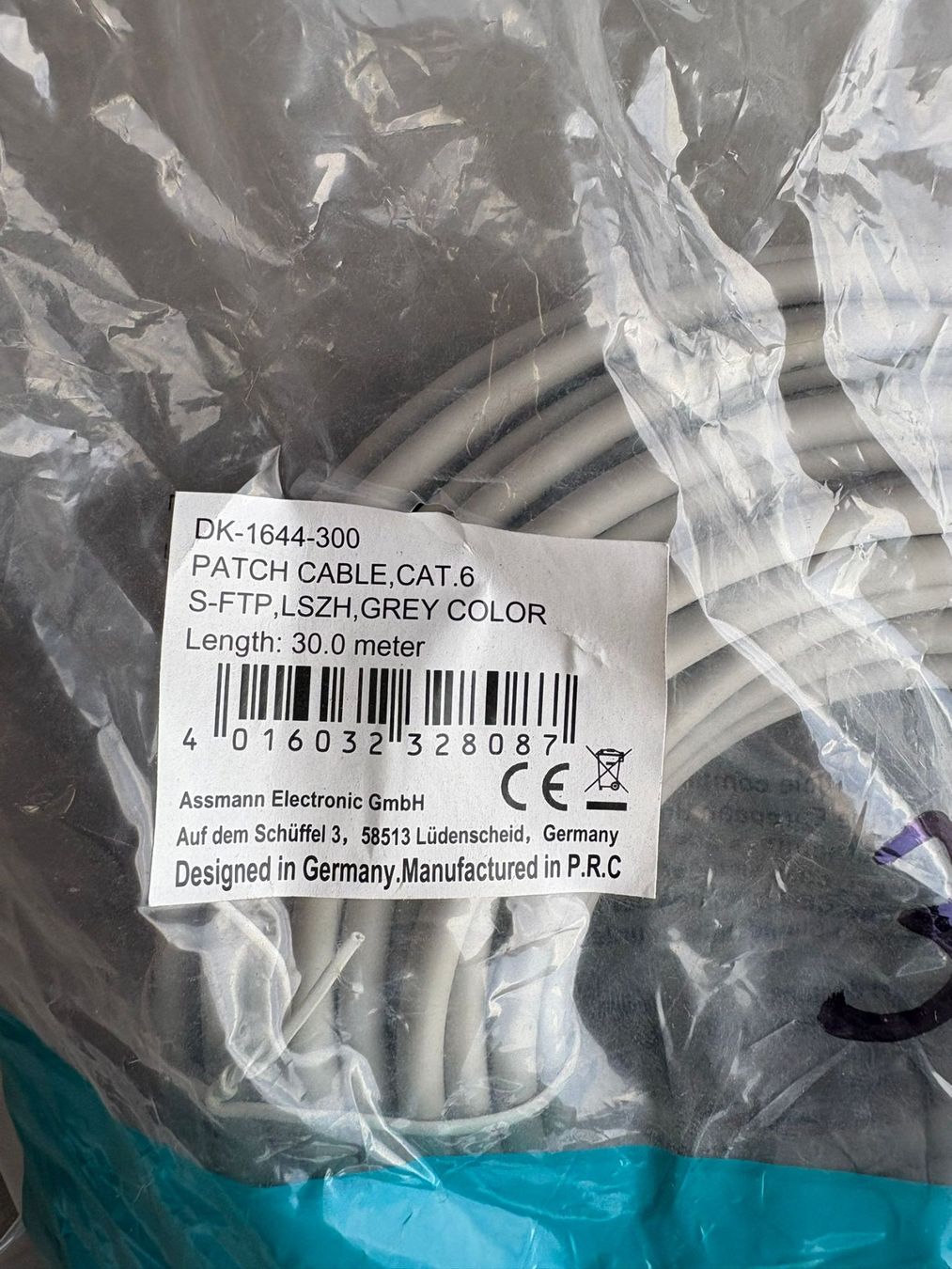 Cavi: Ethernet Kabel Cat.6 / 30 Meter – Usato da Sursee venduto da Network_41AG 1