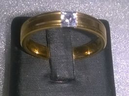 ring edelsthal,,,mit echt kristall,,,vergoldet