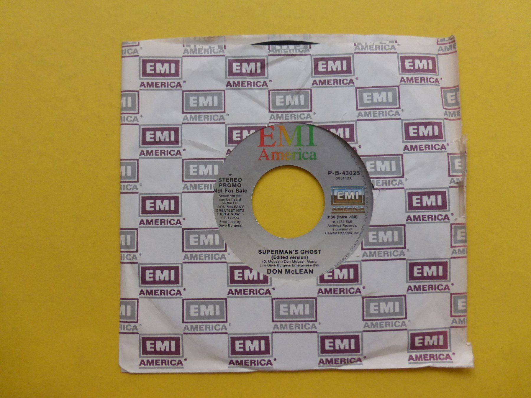 Schallplatten: Don McLean – Superman's Ghost – Gebraucht aus Zürich von Swiss57